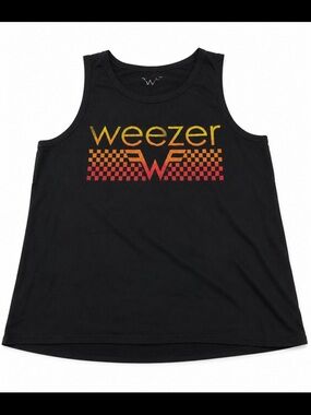 Weezer Graphic Band Tank Top Black Sleeveless Women’s Large Concert Rock Shirt